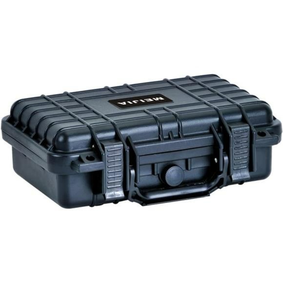 PortableWaterproof Protective Hard Case, Small Case,11.65 ”x8.35”x3.78”(Black)